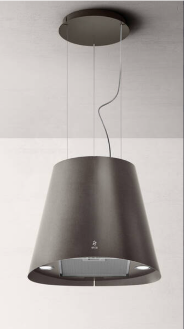Elica JUNO-URB-IRON 50cm Wide Suspended Island Hood, Cast Iron Effect A Rated