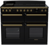 Rangemaster CLDLB110EIPGBL/AB1 Classic Deluxe 110cm BC Induction Range Cooker Black/Antique Brass