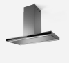 Elica ELEM-IS-BLSS120 120cm Wide Island Hood - Black/Stainless Steel - A+ Rated