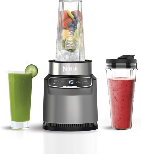 Ninja BN500UK Motorised Compact Blender with Auto-iQ – Dark Grey