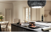 Elica INTERSTELLAR-B 70cm Wide Suspended Island Hood - Black Glass - A Rated