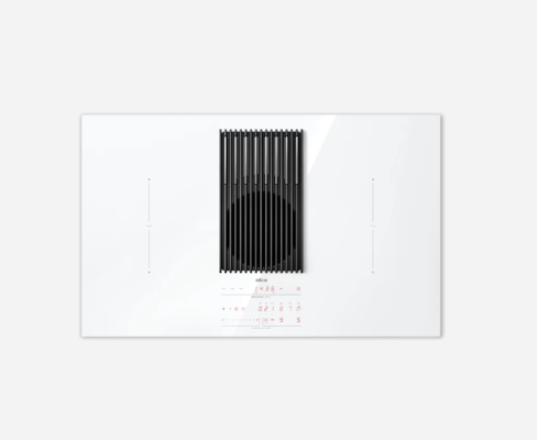 Elica NT-LIBRA-EVO-WH 83cm Wide Venting 4 Zone Hob - White - A+ Rated with 2 Bridge Zones and an Integrated Scale