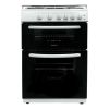 Statesman GDL60W2 Glass Lid Twin Oven Gas Cooker, 4 Gas Burners, 60cm Wide, White