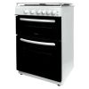 Statesman GDL60W2 Glass Lid Twin Oven Gas Cooker, 4 Gas Burners, 60cm Wide, White