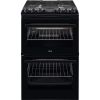 AEG CGX1130ACB 55cm Gas Cooker with Double Oven In Black, A Rated