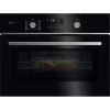 AEG GK6NK40FB Compact Combi Microwave Oven - Gloss Black with Steel Trim