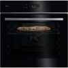 AEG GX7PB63FSB Built In Electric Single Oven with PizzaExpert - Gloss Black with Steel Trim, A++ Rated