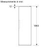 Siemens KS36NVICGG Tall Freestanding Larder Fridge in Inox, hyperFresh Premium 0°C, C Energy