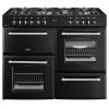 Belling BEL RCA FARMHOUSE 110DF BLK Farmhouse 110cm Dual Fuel Range Cooker in Black A Rated
