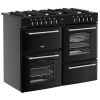 Belling BEL RCA FARMHOUSE 110DF BLK Farmhouse 110cm Dual Fuel Range Cooker in Black A Rated