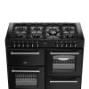 Belling BEL RCA FARMHOUSE 110DF BLK Farmhouse 110cm Dual Fuel Range Cooker in Black A Rated