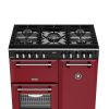 Stoves ST DX RCA RICH 90DF GAR Richmond Deluxe 90cm Dual Fuel Range Cooker in Garnet Red A Rated