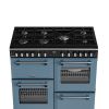 Stoves ST DX RCA RICH 100DF TWB Richmond Deluxe 100cm Dual Fuel Range Cooker in Twilight Blue A Rated