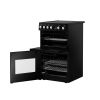 New World NW FDO50E BLK Ceramic Electric Cooker with Double Oven In Black, A Rated
