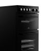 New World NW FDO50E BLK Ceramic Electric Cooker with Double Oven In Black, A Rated