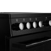 New World NW FDO50E BLK Ceramic Electric Cooker with Double Oven In Black, A Rated