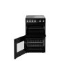 New World NW FDO50E BLK Ceramic Electric Cooker with Double Oven In Black, A Rated