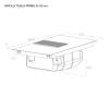 Elica NT-PRM-PLS-S-RC 83cm Wide Venting 4 Zone Hob - White - A  Rated with 1 Bridge Zones, Re-circulating Version