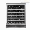 Caple WI6142 Undercounter Built In Single Zone Wine Cooler Stainless Steel