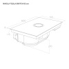 Elica NT-SWH-EVO-BL 83cm Wide Venting 4 Zone Hob - Black - A ++ Rated with 2 Bridge Zones