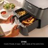 Ninja DZ300UK 7.6 litre 6-in-1 Dual Zone Air Fryer - Gun Metal Grey