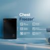Fridgemaster MCF96EB Freestanding Chest Freezer - Black