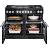 Rangemaster NEXSE110DFFSS/C 110cm Wide Dual Fuel Range Cooker - Stainless Steel / Chrome - A Rated