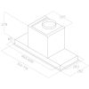 Elica SLK-ADV-PLS-S60 50cm Wide Built In Hood - Stainless Steel/ Glass  A Rated