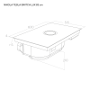 Elica NT-SW-LUX-BA 83cm Wide Venting 4 Zone Hob - White - A ++ Rated with 2 Bridge Zones with back aspiration re-circulating kit
