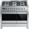 Smeg A2-81 100cm Opera Dual Fuel Range Cooker Stainless Steel