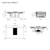 Elica NT-PRM-PLS-S-DO 83cm Wide Venting 4 Zone Hob - White - A  Rated with 1 Bridge Zones, Duct Out Version