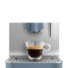 Smeg BCC12SBMUK Collezione Bean To Cup Coffee Machine with Steam Wand, Matte Storm Blue