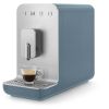 Smeg BCC13SBMUK Collezione Bean To Cup Coffee Machine with Integrated Milk System, Matte Storm Blue