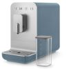 Smeg BCC13SBMUK Collezione Bean To Cup Coffee Machine with Integrated Milk System, Matte Storm Blue