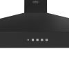 Belling BEL FARMHOUSE CHIM 100PYR BLK 100cm Chimney Cooker Hood, Black, C Rated