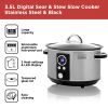 Black N'Decker BXSC16044GB Slow Cooker-Stainless Steel