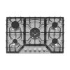 Caple C4071G 76cm Wide 5 Burner Gas Hob with Cast Iron Supports - Stainless Steel