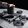 Elica NT-FLAME-EVO-GR 90cm Wide Gas Hob in Grey with Integrated Venting Extractor A Rated