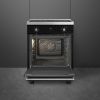 Smeg C6IPBLT2 60cm Concert Classic Full Electric Cooker with Induction Hob In Black A Rated