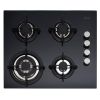 Caple C744G 58cm Gas On Glass Hob 4 Burner with Cast Iron Supports - Black