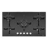 Caple C7591G 86cm wide Gas On Glass Hob 5 Burner with Cast Iron Supports - Black