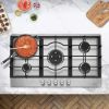 Caple C775G 86cm Wide 5 Burner Gas Hob with Cast Iron Supports - Stainless Steel