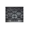 Caple C886G 59cm Gas On Glass Hob 4 Burner with Cast Iron Supports - Black/Gunmetal