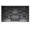 Caple C889G 88cm Gas On Glass Hob 5 Burner with Cast Iron Supports - Black/Gunmetal