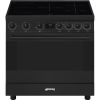 Smeg C9IMN2 90cm Classic Matte Black Single Cavity Cooker with Induction Hob