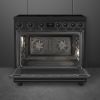 Smeg C9IMN2 90cm Classic Matte Black Single Cavity Cooker with Induction Hob