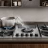 Elica NT-FLAME-EVO-GR 90cm Wide Gas Hob in Grey with Integrated Venting Extractor A Rated