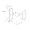 Caple RIF126 Fully Integrated Freezer, Manual Defrost with Sliding Hinge System