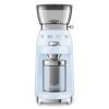Smeg CGF03PBUK 50's Style Electric Coffee Grinder in Pastel Blue