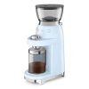 Smeg CGF03PBUK 50's Style Electric Coffee Grinder in Pastel Blue
